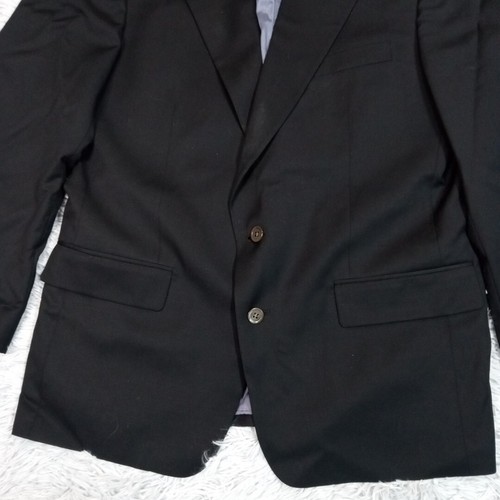 Vintage Neiman Marcus Suit Jacket Mens Black Wool Pockets Buttons Career 44 - Picture 4 of 15