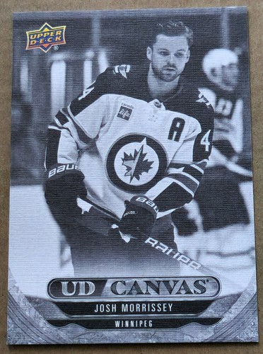 2024-25 Upper Deck Series 1 Black & White Canvas Josh Morrissey #C-8 Jets