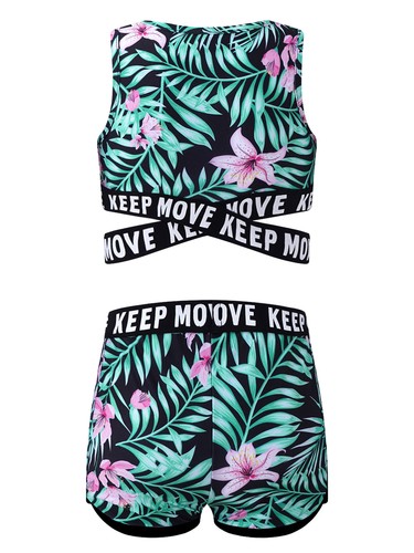 3Pcs Kids Girls Swimsuit Tank Top with Shorts and Briefs for Beach Pool Bathing - Picture 23 of 50