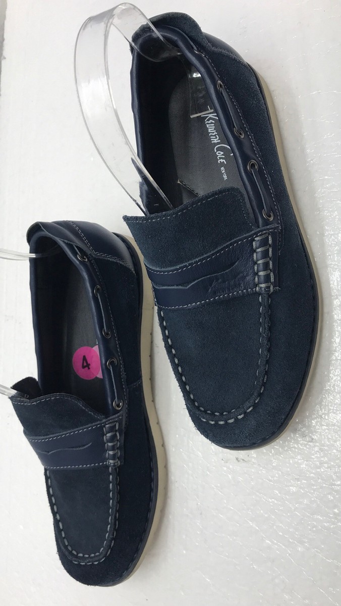 Kenneth Cole Loafer Shoes Women 4.5 Navy Blue Leather Flexy  display picture 3