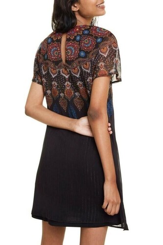 NWT Desigual Vest Black Multicolor Dress Sz 38/US 4 - Picture 4 of 11