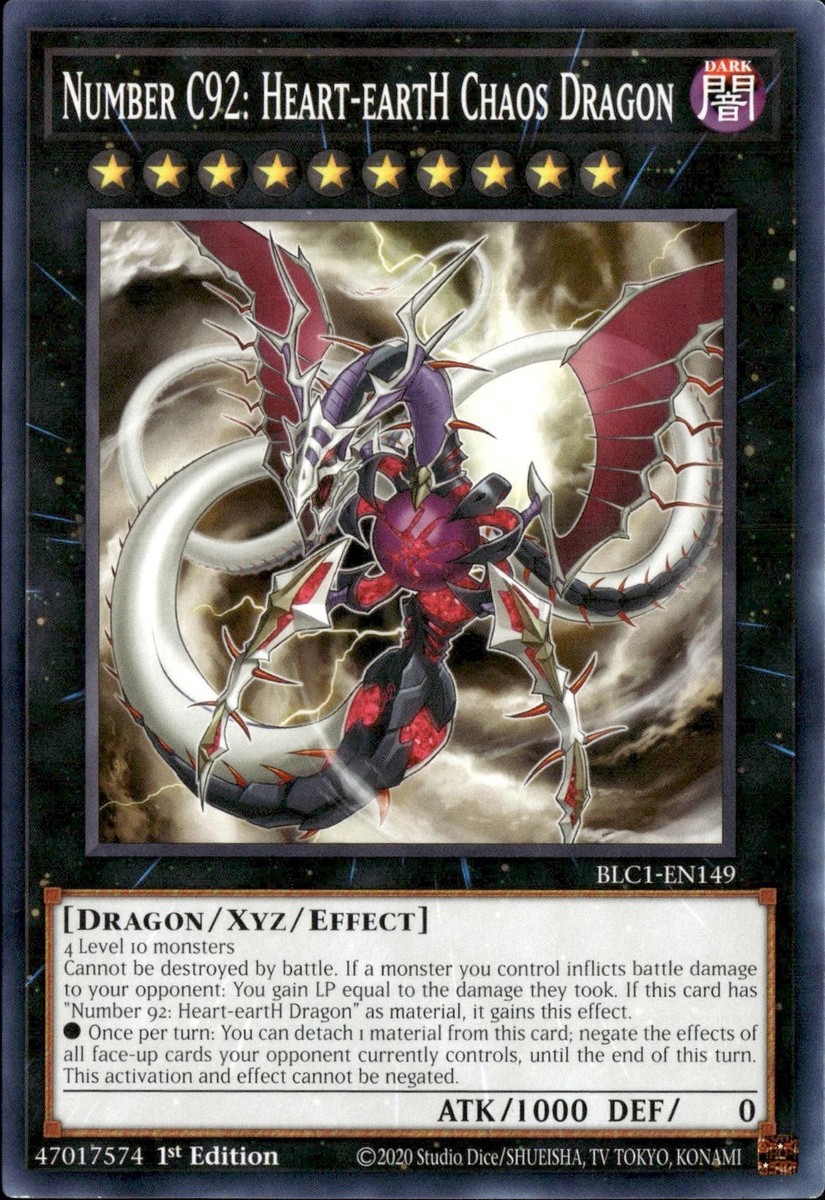 Yu-Gi-Oh! Number C92: Heart-eartH Chaos Dragon BLC1-EN149 Common