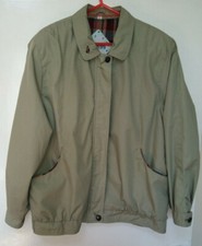 Ladies Lightweight Lined Rain Jacket Klass Zip Front & Poppers Uk 14 Eau De Nil