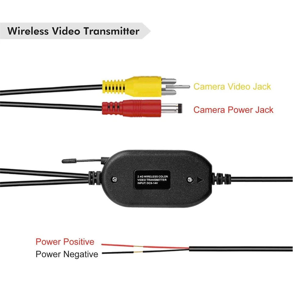 2.4G Wireless Car Video Transmitter and Receiver For Backup Camera 12v VAN MINI - Image 4 of 4