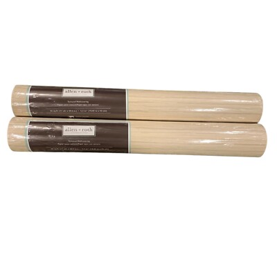 Allen Roth Textured Wallpaper Natural Grasscloth Pattern 2 Rolls #0292584