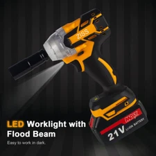 Cordless Electric Impact Wrench Gun 1/2'' Driver 520Nm High Torque Power Tool US