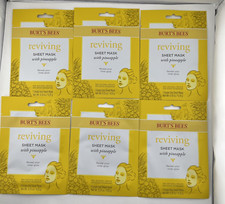 Burt's Bees REVIVING Facial Sheet Mask with Pineapple, 6 PACK - Free Shipping!