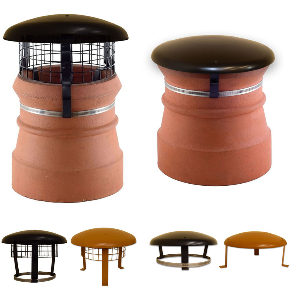 Chimney Pot Cowl / Cap u0026amp; Mesh - Wood / Log Burner Stove Flue Topper  Bird Guard | eBay