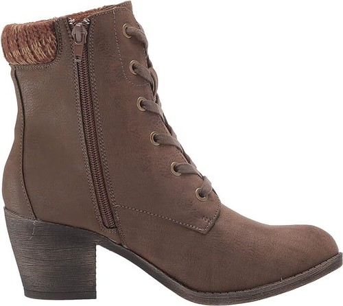 Womens Rocket Dog Sherry Heeled Lace Up Ankle Boots Black Brown Size New - Picture 5 of 9