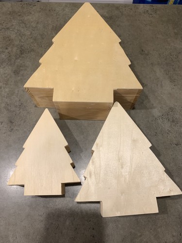 Wooden Nesting Boxes Wood Christmas Trees To Paint Or Leave Natural
