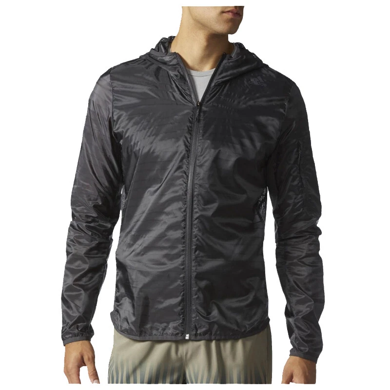 adidas Mens Supernova TKO Running Jacket Zipped Lightweight Packable Hooded Coat - Image 3 of 4