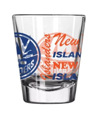 Logo Brands NHL Spirit 2oz Shot Glass, Full 360 Wrap Design (New York Islanders)