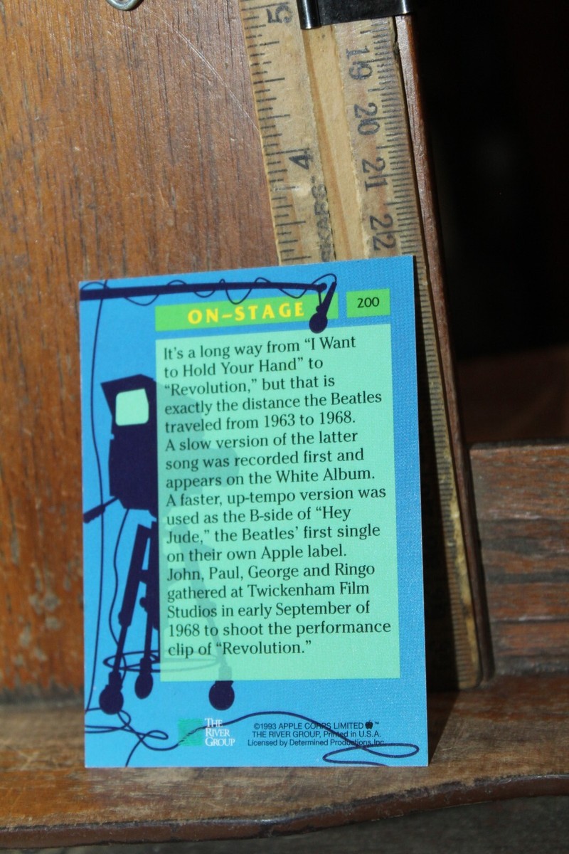 Vintage 1993 The Beatles Collection Trading Card 200 On Stage | eBay