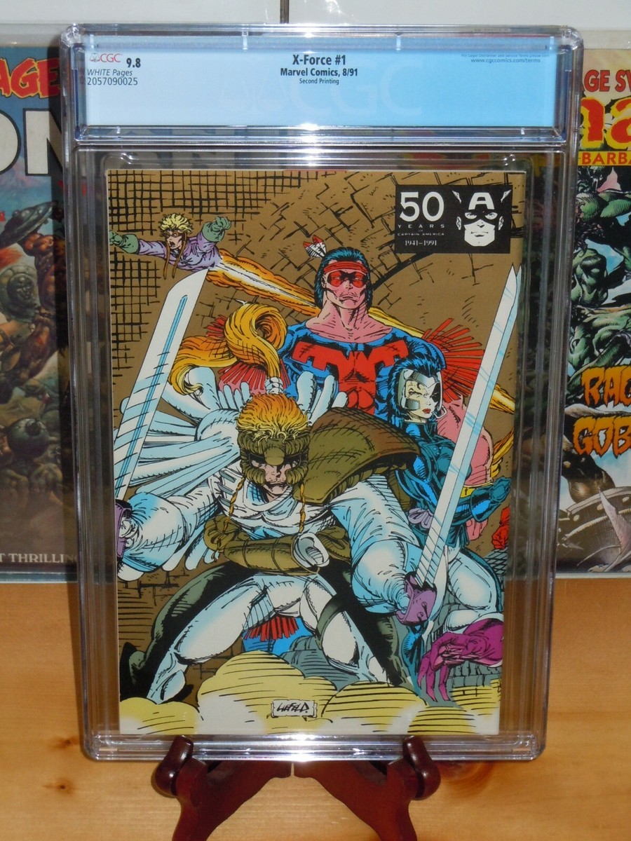 X-Force #1 CGC 9.8 Gold Ink 2nd Print Ed. (Marvel Comics, 8/91