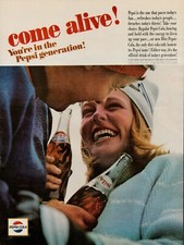 1964 Pepsi Cola Soda Pop Beverage Vintage Print Ad Winter Sweater Stocking Cap