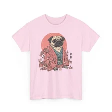 Pug Wearing Kimono Japanese T-Shirt | Japan Travel Aesthetic Shirt