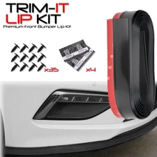 TRIM-IT Lip Kit Universal Fit Bumper Lip Spoiler Body Kit Wing Black BMW