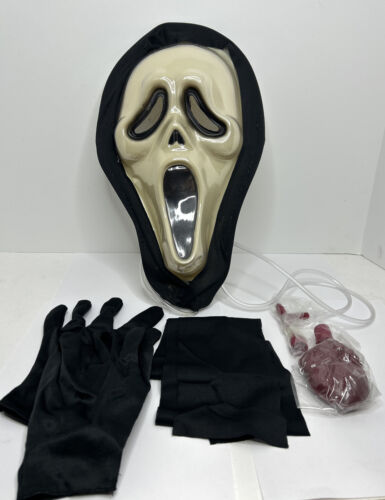 Bleeding Ghostface Costume Adult Scream Scary Halloween Fun World  Mask Only - Picture 1 of 6