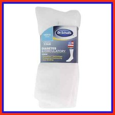 MENS DR. SCHOLLS DIABETES  CIRCULATORY TempRITE WHITE ANKLE SOCKS 13-15 2 PAIR