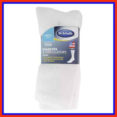 MENS SCHOLLS DIABETES CIRCULATORY TempRITE WHITE ANKLE SOCKS
