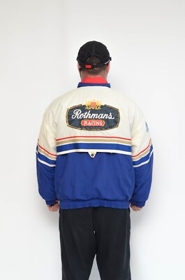Rothmans Rally Jacket Rothmans Racing F1 Vintage 80's Men's Blue Nylon Williams Renault ...