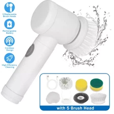 Electric Cordless Cleaning Brush Spin Scrubber Turbo Scrub Cleaner Rechargeable
