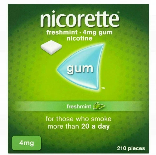 Nicorette Gum 4mg Freshmint 210 Pieces ""FREE SHIP TO USA""