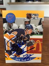 1990-91 PRO SET #520 BOB BASSEN SIGNED AUTOGRAPHED CARD B
