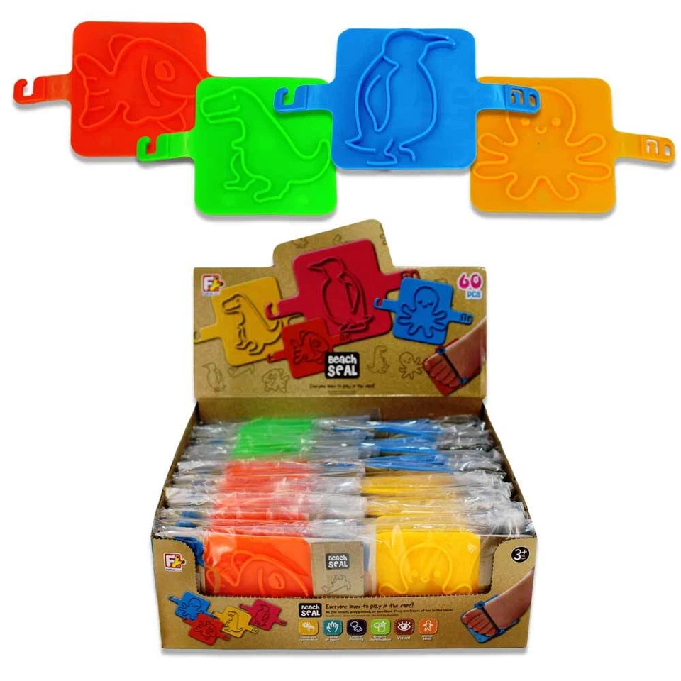 60 Stück im Display Strandspielzeug Kinder "Ausstechform für Sand" Sandspielzeug
