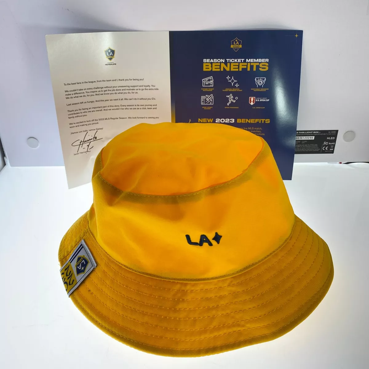LA Galaxy 2023 Season Ticket Member Yellow Bucket Hat eBay
