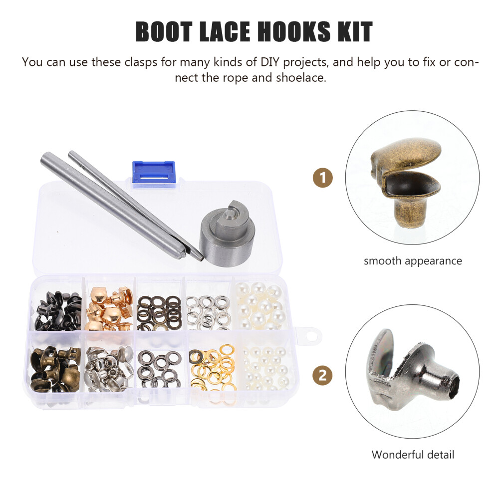 Hiking Shoes Hook DIY Shoestring Buckle Boot Eyelet Repair Kit Shoelace