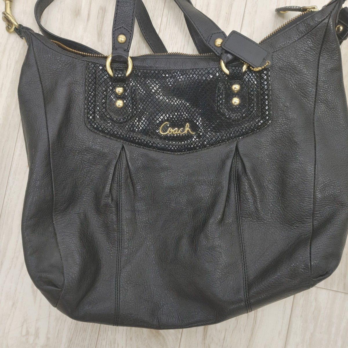 バッグ coach python hand bag 2way shoulder Coach Ashley 2 Way Tote Purse Shoulder Bag Black Python