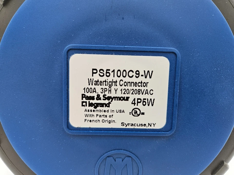 Conector hermético Pass & Seymour PS5100C9-W, 100A, 120/208V Foto 3 de 4