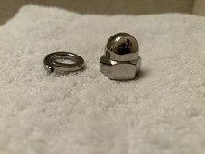 Polished Stainless Vega Pitman Arm Nut And Lock Washer - Pro-bilt Hot Rod Parts