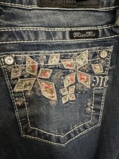 Vtg Vintage Rare Miss Me Signature Cuffed Skinny Jeans 26 y2k