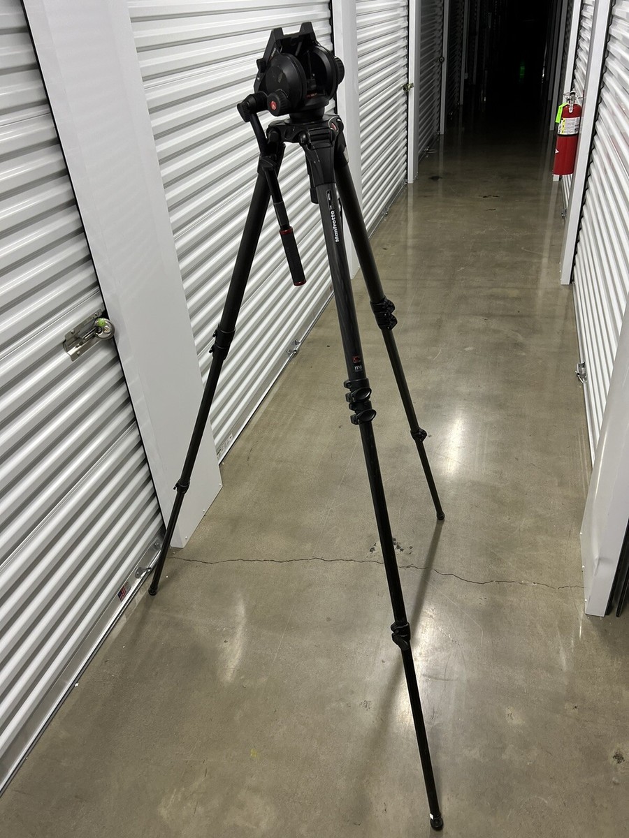 Manfrotto 504HD Pro Fluid Head On 536 MPRO Carbon Fiber 3-Stage