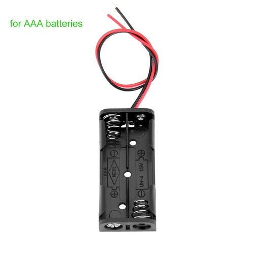 3V Battery Holder Case Storage Box 2 x 1.5V AAA Batteries Wire Leads 10pcs - Afbeelding 2 van 4