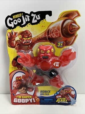 Heroes of Goo Jit Zu  REDBACK  Action Figure Spider Water Blaster, NEW!