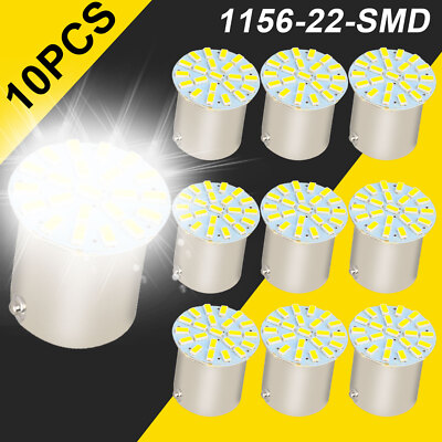 10x 1141 1156 1003 1073 BA15S 7506 LED Bulbs RV Camper Trunk Interior Tail Light