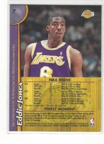 1998-99 TOPPS FINEST BASKETBALL REGULAR BASE SERIES SINGLES #'S 1-250 - Image 2 of 2