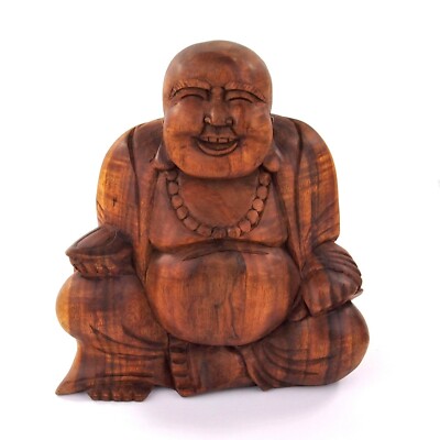 großer Buddha Figur Happy Glücksbuddha Feng Shui Skulptur aus Bali/Indonesien 90