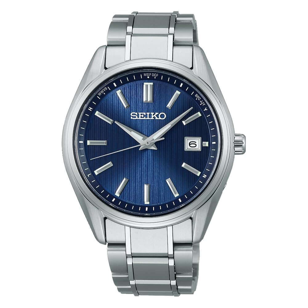 SEIKO SELECTION SBTM339 Titanium Radio Solar Watch Navy Dial Made