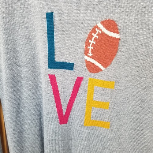 Rachel Zoe Love Football Game Day Sweater Cashmere Blend Size Small - Picture 4 of 9