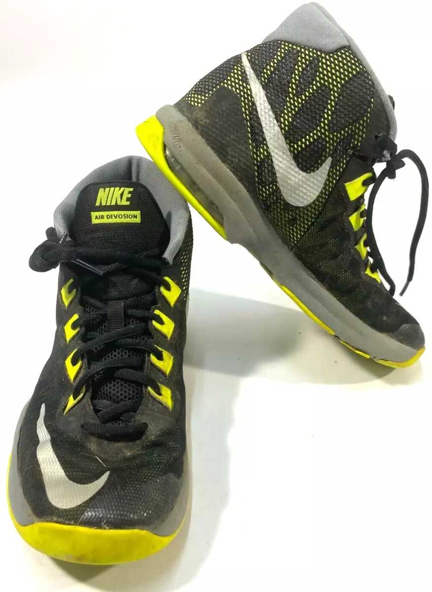 Nike Air Devosion GS Basketball Shoes 845081-005 Black Green Boy&#039;s SZ | eBay