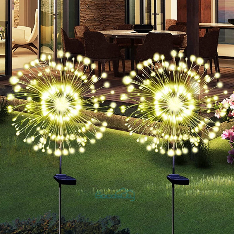 Luces Solares De Fuegos Artificiales 200 LED Para Exterior Jardin Navidad fiesta - Image 3 of 4