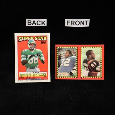 1988 Al Toon Jets #51 Back #80 / 158 Garry James / Eddie Brown Front Sticker
