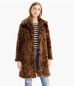 leopard coat j crew