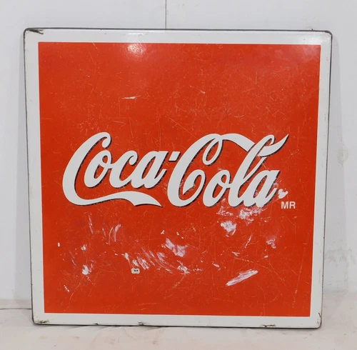 Coca Cola Metal Table Porcelain Top #33-Mexican-Restaurant Bar-30x30-Vintage