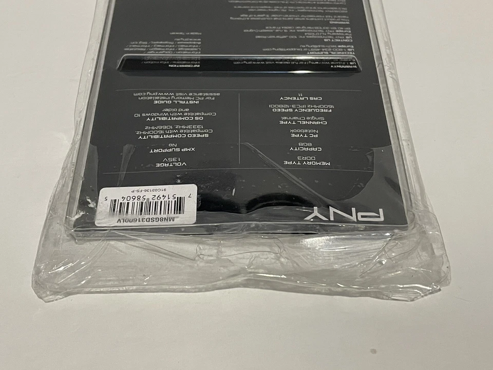 PNY DDR3 8GB 1600MHz PC3-12800 CL11 SO-DIMM Laptop Upgrade MN8GSD31600LV - Image 4 of 4