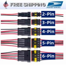 2/3/4/6-Pin Way Car Male Female Electrical 18AWG Wire Connector Plug Waterproof